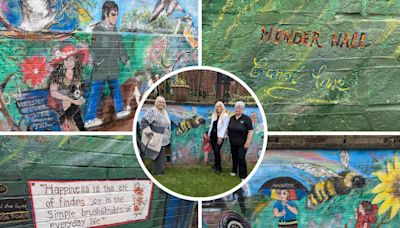 Artist’s ‘wonderwall’ mural which honours town’s past and present unveiled