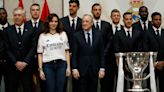 El Real Madrid celebra la 36ª Liga en la sede de la Comunidad de Madrid