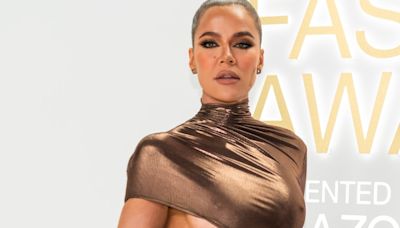 Khloé Kardashian Bared Her Abs In Shimmery Athleticwear