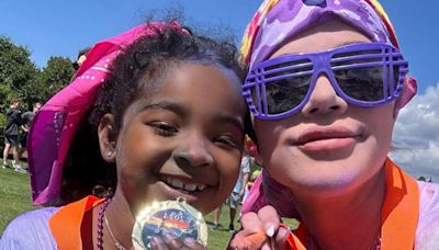 Khloé Kardashian and Her Kids True and Tatum Complete Color Run Together