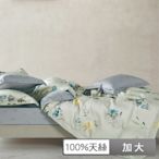 貝兒居家寢飾生活館 100%天絲四件式兩用被床包組 加大雙人 詩茵綠