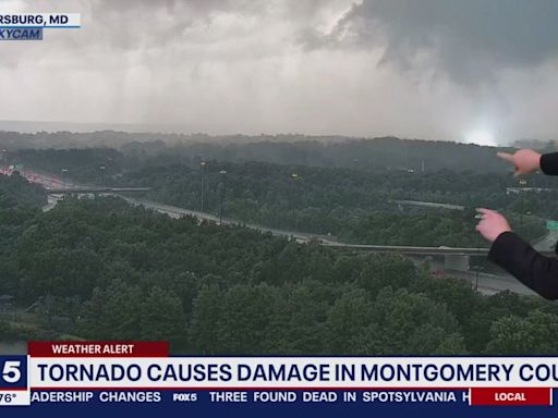 "That is on the ground!" Maryland tornado carves path of destruction as FOX 5 meteorologists watch
