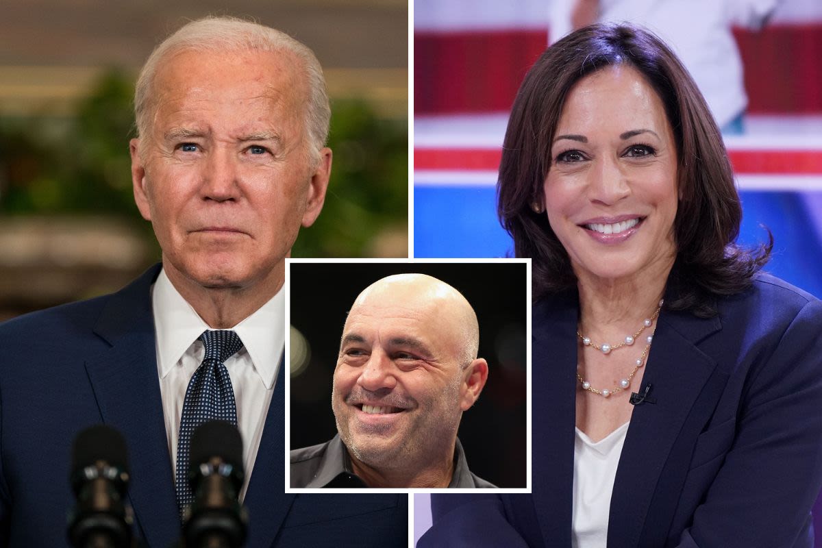 Joe Rogan tests Biden's Kamala Harris call, "likely" AI