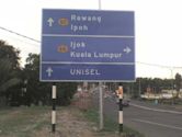 Road signs in Malaysia