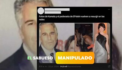 ¿Kamala Harris en compañía de Jeffrey Epstein? No, la imagen está manipulada