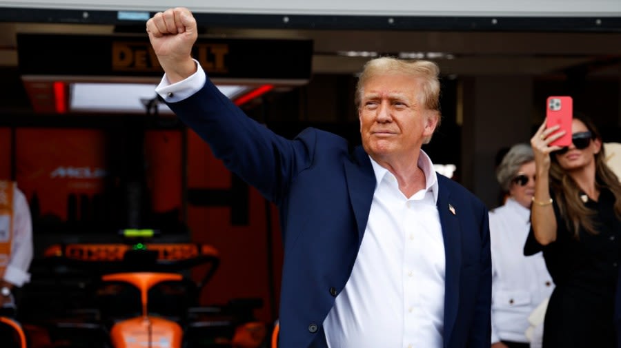 Trump spotted at Formula 1 Miami Grand Prix