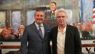 What are Ted Cruz and David Byrne doing in this photo together?