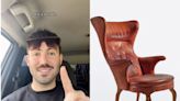 This man bought a worn leather chair for $50 off Facebook Marketplace. It just sold at auction for over $100,000.