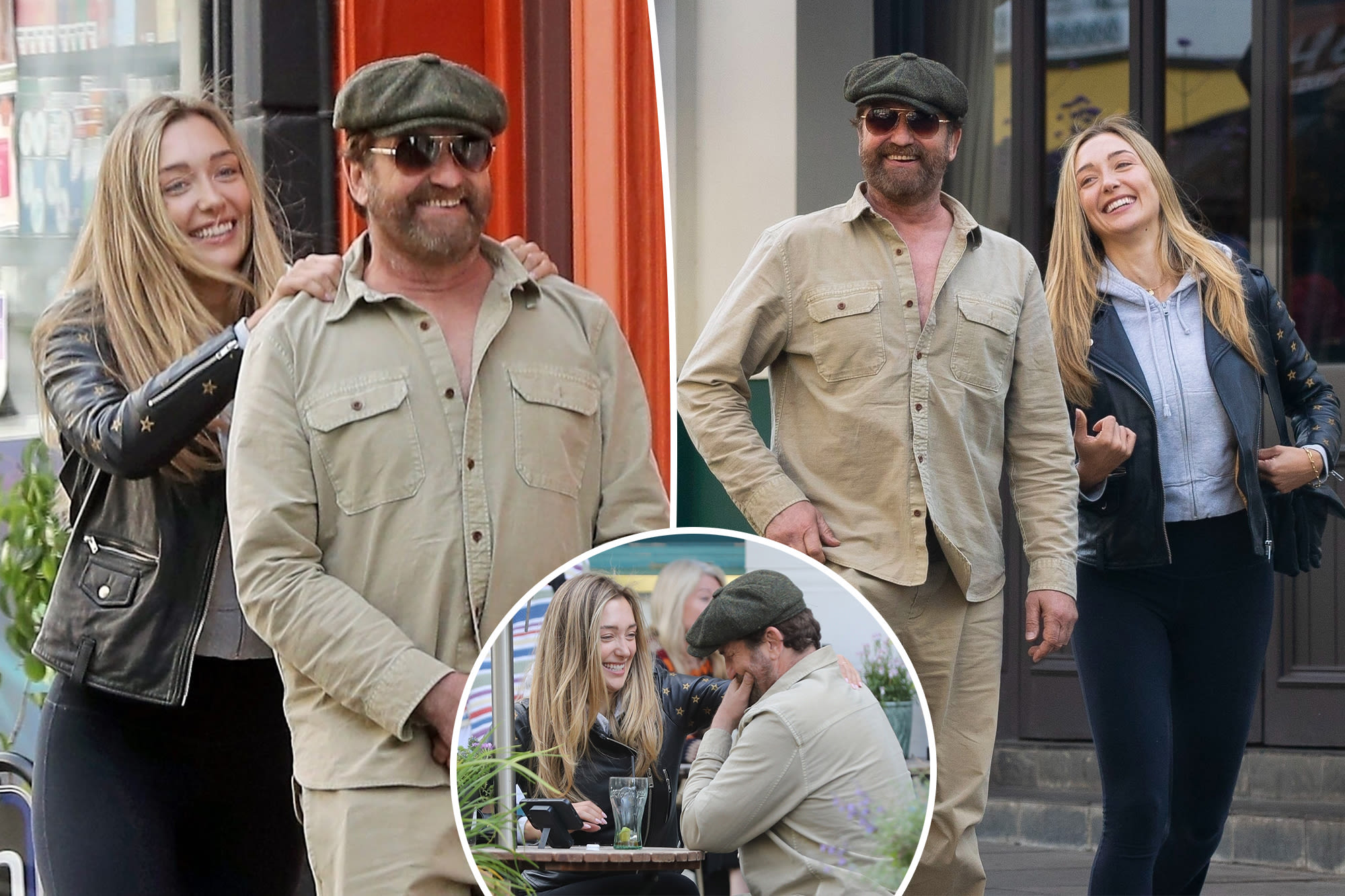 Gerard Butler, 54, all smiles as he cozies up to Sports Illustrated model, 29, during stroll in London
