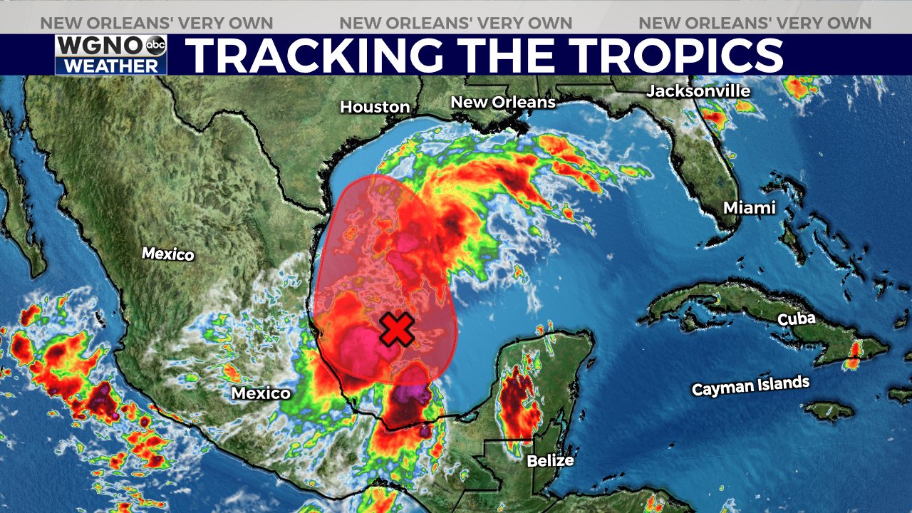 Tropical Storm Watch to be issued for Louisiana on Monday as Gulf system strengthens