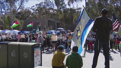 Dueling protests on UC San Diego campus Sunday