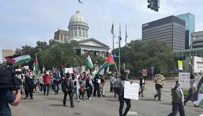 Pro-Palestine protesters take to the streets in Downtown Norfolk calling for a ceasefire