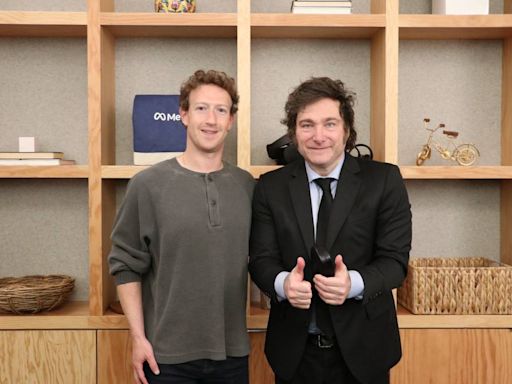 Javier Milei, presidente de Argentina, se reunió con Mark Zuckerberg