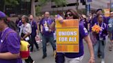 Service Employees International Union holds 'Unions for All' march in Philadelphia