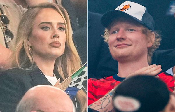 Adele and Ed Sheeran Spotted in the Stands at UEFA Championships in Germany