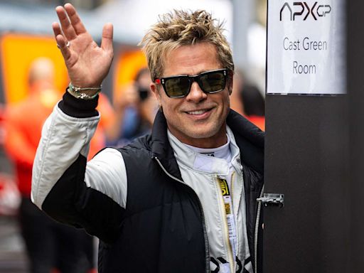 Brad Pitt Makes a Pitstop at the F1 British Grand Prix, Plus Ryan Reynolds and Hugh Jackman, Idris Elba and More