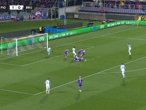 Gol de Vanaken (p.) (1-1) en el Fiorentina 3-2 Brujas - MarcaTV