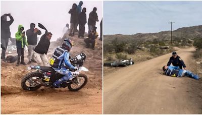 El VIDEO del rescate al motociclista Luciano Benavides tras el BRUTAL accidente que sufrió en Salta