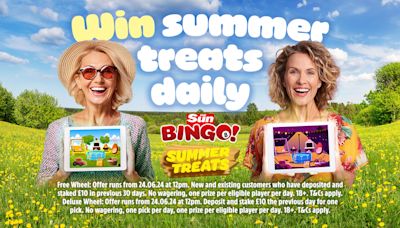 Win gifts, experience day vouchers and more this summer with Sun Bingo