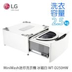 LG樂金 2.5公斤 WiFi 迷你洗衣機 (加熱洗衣) 冰磁白 WT-D250HW