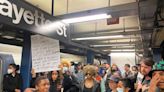 Protesters gather on NYC subway demanding charges as chokehold death of homeless man is ruled a homicide