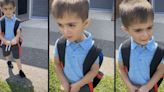 Kindergartner’s first day of school doesn’t go as planned in emotional TikTok: ‘I would cry so hard’