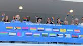 Stoke hospital hung banner celebrating 21 genders and sexualities