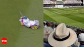 When a 'Unicorn Balloon' interrupted play during England vs West Indies match at Trent Bridge - Watch | Cricket News - Times of India