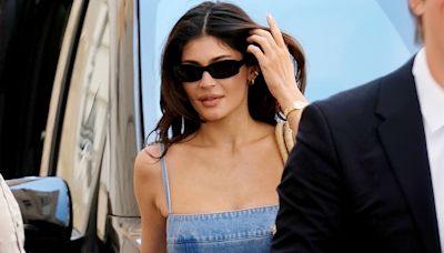 Kylie Jenner wears denim dress during Rome outing - but fans spot awkward detail