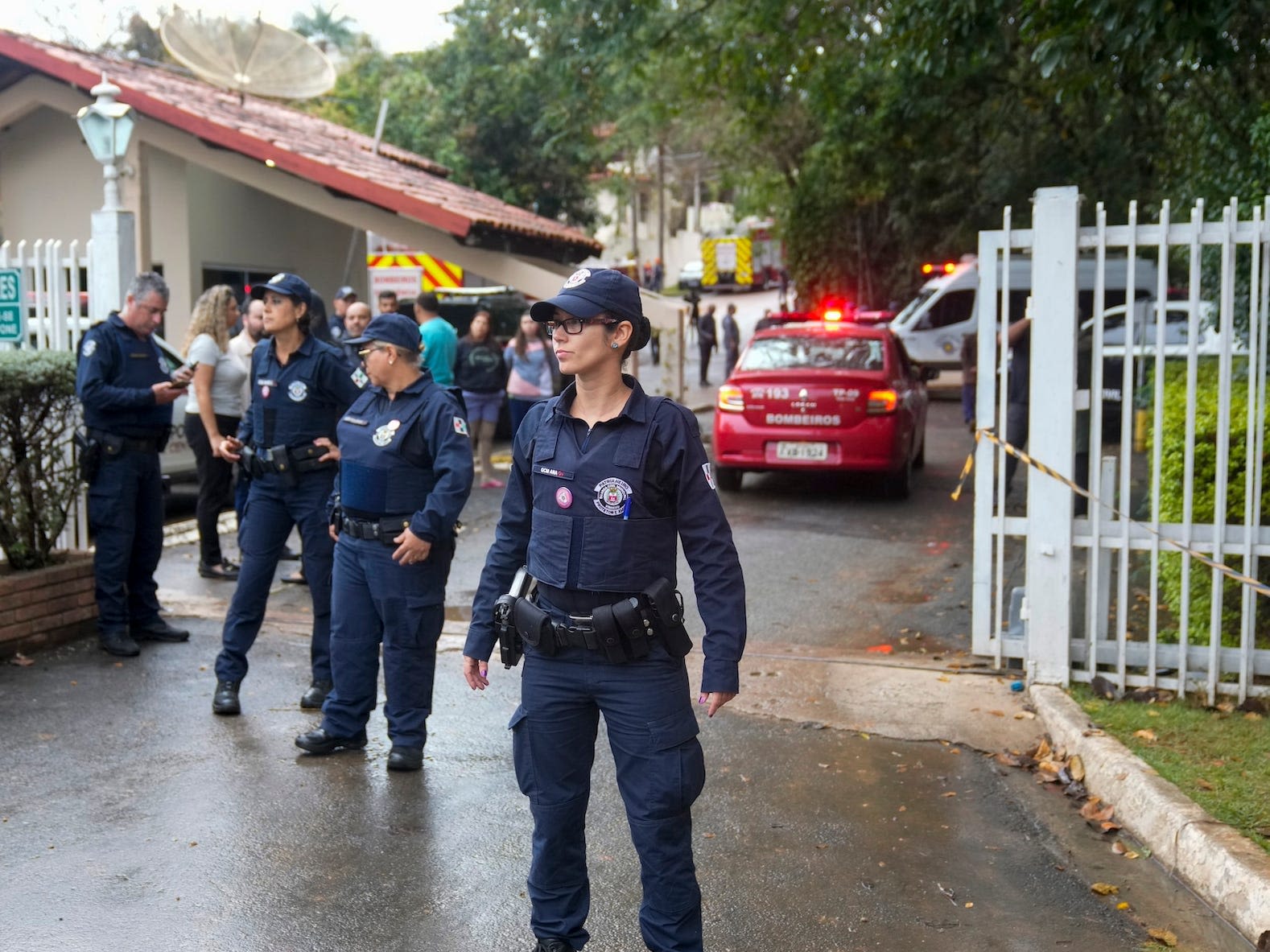 A plane crashed in a Brazil neighborhood, with all aboard feared dead