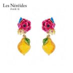 【小鹿甄選】Les Nereides  小花園系列花朵蝴蝶梨子耳釘耳夾