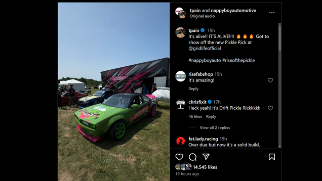 T-Pain Has A Pickle Rick Drift Car Again