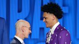 Duke basketball's Paolo Banchero shines in a purple rhinestone suit on NBA Draft night