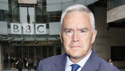 Moment Huw Edwards is confronted by stepdad of boy ‘he paid for explicit pics’