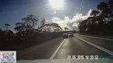 Dash cam captures the moment a driver falls asleep