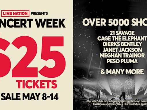 Live Nation Unveils $25 All-In Tickets for Over 5,000 Shows