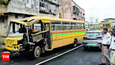 School Bus Mishap Injures 3 on JJ Flyover | Mumbai News - Times of India