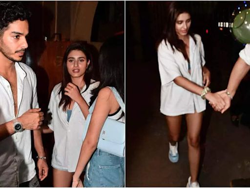 Ishaan Khatter and 'girlfriend' Chandni Bainz walk hand-in-hand in family outing with Neliima Azeem | Hindi Movie News - Times of India