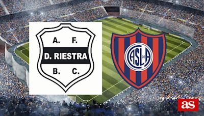 Deportivo Riestra vs San Lorenzo de Almagro en vivo y directo, Liga Profesional Argentina 2024