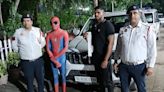 Delhi: ’Spiderman’ caught by police for violating traffic rules