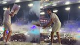 VIDEO: Thibaut Courtois lanzó pasteles al público junto a Steve Aoki