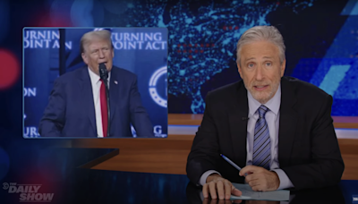 ‘The Daily Show’: Jon Stewart Says Donald Trump Is “Tripping Over His Own D***” Coming After Joe Biden’s Age