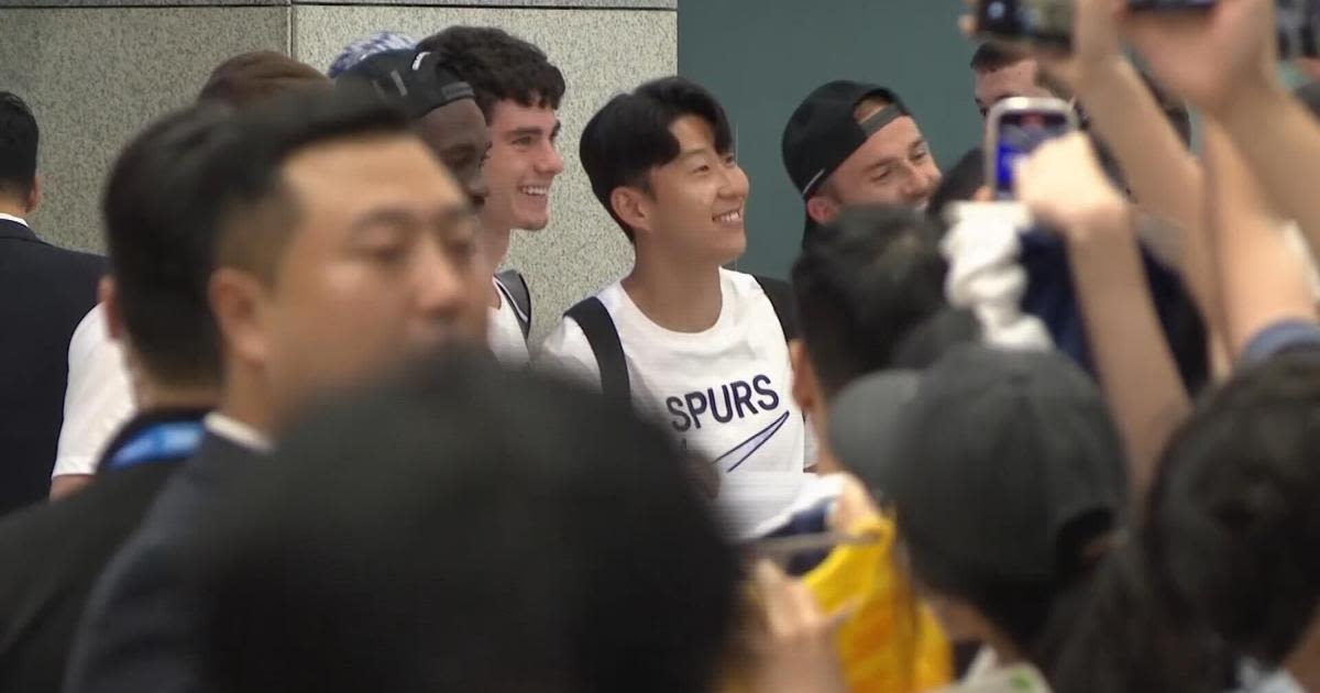 Spurs' Son Heung-Min arrives in South Korea to much fanfare