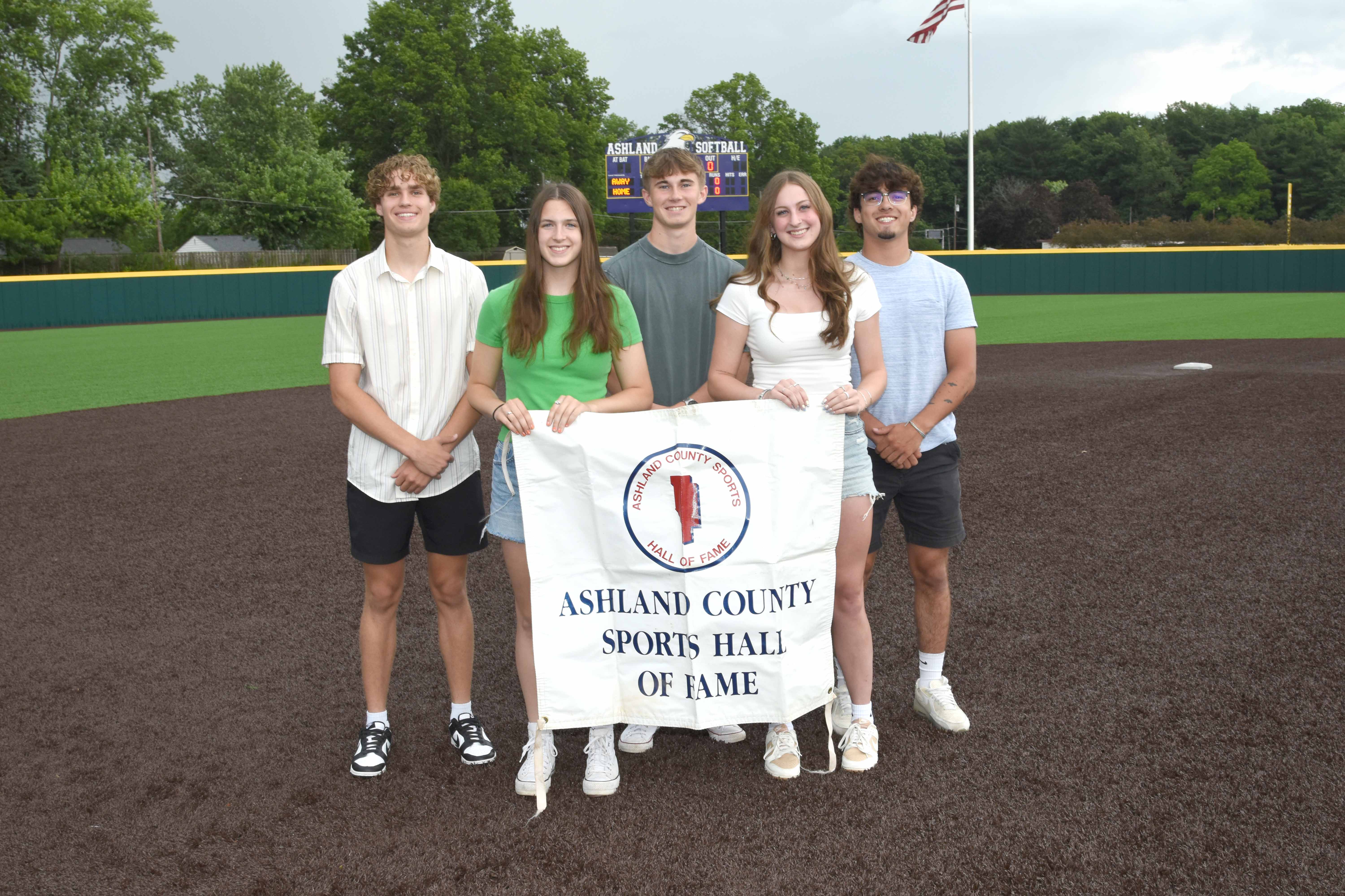 Ashland County Sports Hall of Fame game awards scholarship recipients