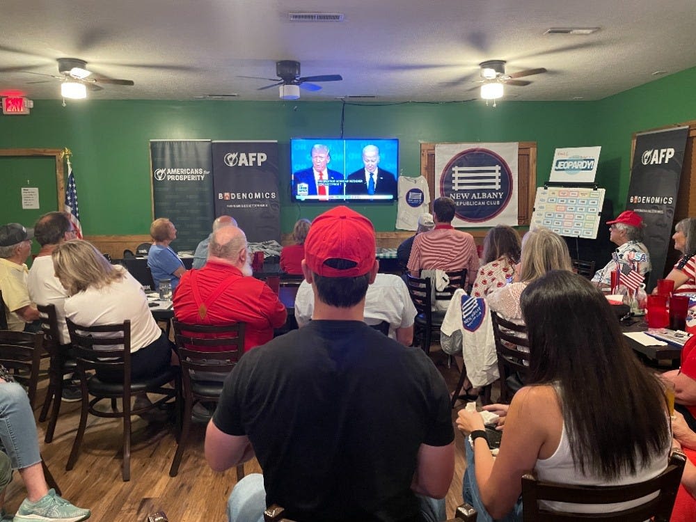 Local Republicans laugh at President Biden during debate with Donald Trump