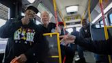 Mayor Duggan takes bus to opening day at Detroit's new Jason Hargrove Transit Center