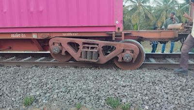 Containers fall off goods train in Haryana's Karnal, rail traffic affected