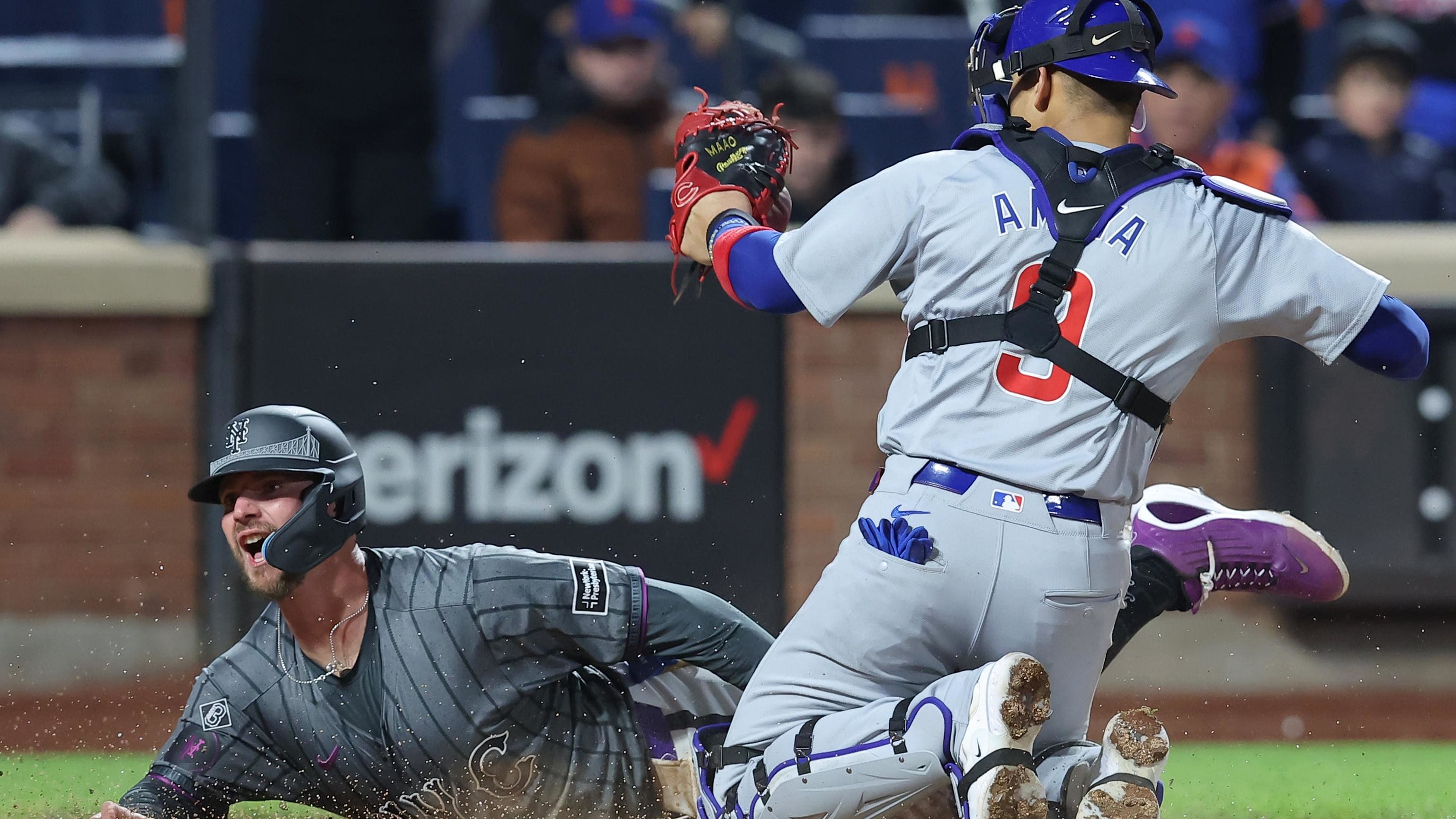 Chicago Cubs Beat New York Mets After Controversial Game-Ending Call at the Plate