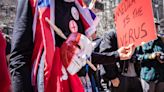 ‘Trump or death’: The grim circus in Manhattan as far-right figures protest historic arraignment