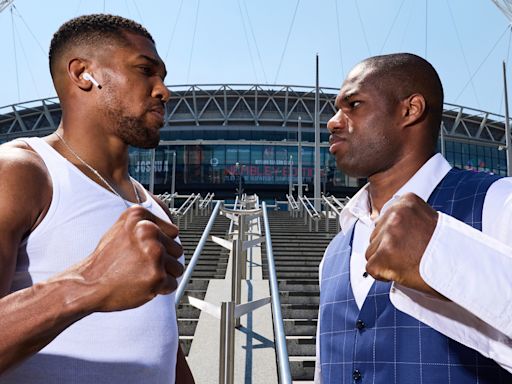 Anthony Joshua threatens to smash chair across Daniel Dubois' face in face-off
